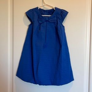 Girls blue cap sleeve button back dress size 4T